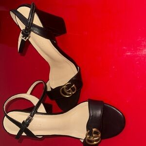 Gucci black heels. Worn once. Size 41 but is really a size 8.